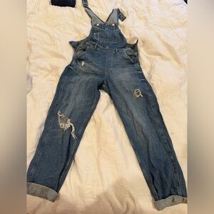 Distressed Blue Denim Overalls | H&M